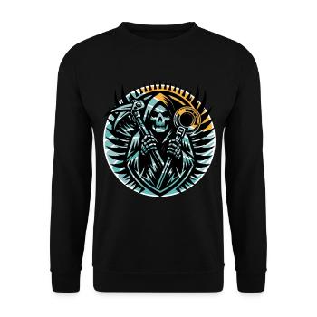 Sondeln Metalldetektor - Unisex Pullover - Schwarz - Vorne - Alina (178cm) & Michal (187cm)