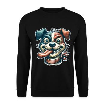 Chien fou - Sweat-shirt Unisexe - noir - Devant - Alina (178cm) & Michal (187cm)