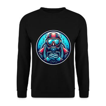 Diving Divers - Unisex Sweatshirt - black - Front - Alina (178cm) & Michal (187cm)