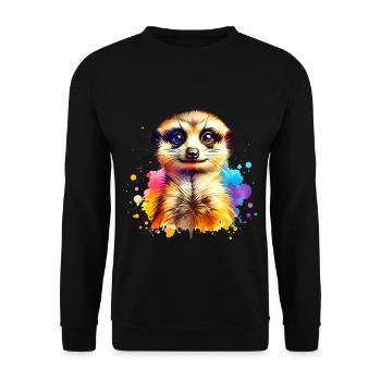 Suricate - Sweat-shirt Unisexe - noir - Devant - Alina (178cm) & Michal (187cm)