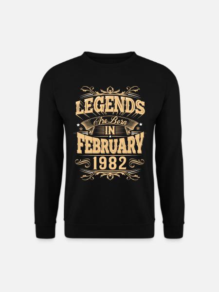 February 1982 Birthday Legend - Unisex Sweatshirt - black