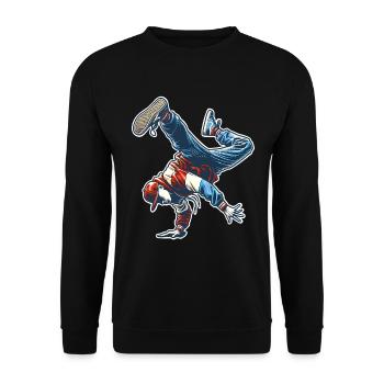 Breakdancing - Unisex Sweatshirt - black - Front - Alina (178cm) & Michal (187cm)