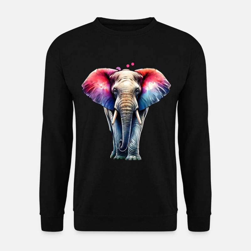 Elefant - Unisex Pullover - Schwarz