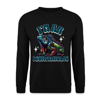 Leguan - Unisex Pullover - Schwarz - Vorne - Alina (178cm) & Michal (187cm)