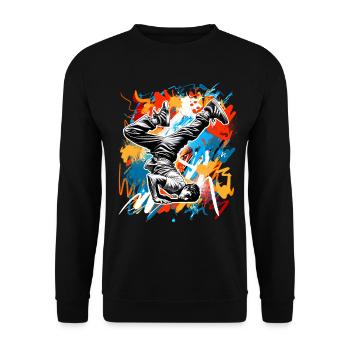 Breakdancing - Unisex Sweatshirt - black - Front - Alina (178cm) & Michal (187cm)