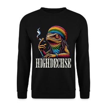 High Lizard - Unisex Sweatshirt - black - Front - Alina (178cm) & Michal (187cm)