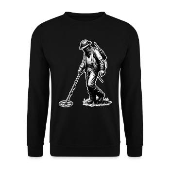 Probing Metal Detector - Unisex Sweatshirt - black - Front - Alina (178cm) & Michal (187cm)