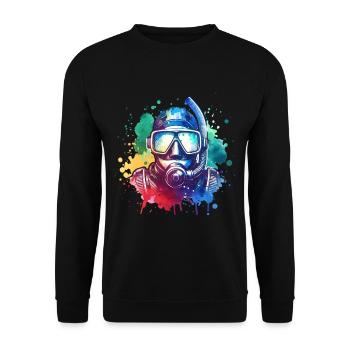 Diving Divers - Unisex Sweatshirt - black - Front - Alina (178cm) & Michal (187cm)