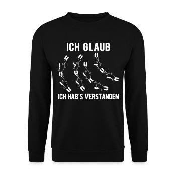 Tänzer Tanzen Tanzschritte Tänzer Tango Walzer - Unisex Pullover - Schwarz - Vorne - Alina (178cm) & Michal (187cm)