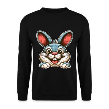 Rabbit Rabbit - Unisex Sweatshirt - black - Front - Alina (178cm) & Michal (187cm)