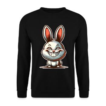 Rabbit Rabbit - Unisex Sweatshirt - black - Front - Alina (178cm) & Michal (187cm)