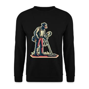 Probing Metal Detector - Unisex Sweatshirt - black - Front - Alina (178cm) & Michal (187cm)