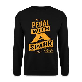 E-Bike E-Biker - Unisex Sweatshirt - black - Front - Alina (178cm) & Michal (187cm)