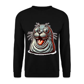 Seal seal - Unisex Sweatshirt - black - Front - Alina (178cm) & Michal (187cm)