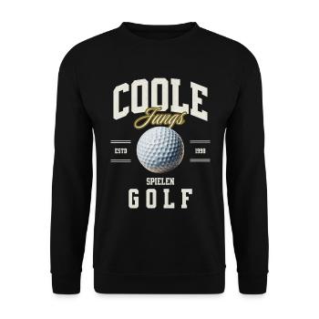 Golf - Unisex Pullover - Schwarz - Vorne - Alina (178cm) & Michal (187cm)