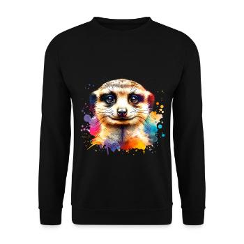 Suricate - Sweat-shirt Unisexe - noir - Devant - Alina (178cm) & Michal (187cm)