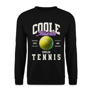 Tennis Mädchen Frauen - Unisex Pullover - Schwarz - Vorne - Alina (178cm) & Michal (187cm)