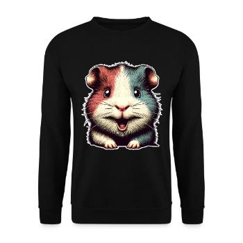 Hamster - Unisex Sweatshirt - black - Front - Alina (178cm) & Michal (187cm)