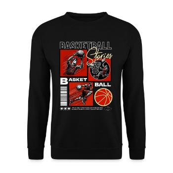 Basket-ball Joueurs de basket-ball - Sweat-shirt Unisexe - noir - Devant - Alina (178cm) & Michal (187cm)