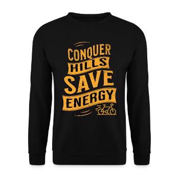 E-Bike E-Biker - Unisex Sweatshirt - black - Front - Alina (178cm) & Michal (187cm)