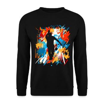 Boule Boccia Boule player - Unisex Sweatshirt - black - Front - Alina (178cm) & Michal (187cm)