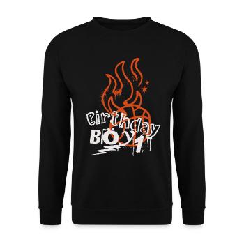 Basketball 1. Geburtstag Basketballer - Unisex Pullover - Schwarz - Vorne - Alina (178cm) & Michal (187cm)