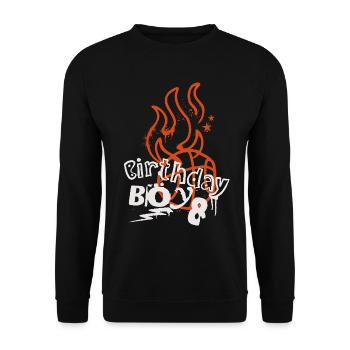 Basketball 8. Geburtstag Basketballer - Unisex Pullover - Schwarz - Vorne - Alina (178cm) & Michal (187cm)