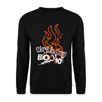 Basketball 10. Geburtstag Basketballer - Unisex Pullover - Schwarz - Vorne - Alina (178cm) & Michal (187cm)