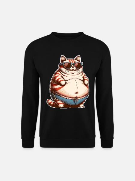 Fat Cat - Unisex Sweatshirt - black