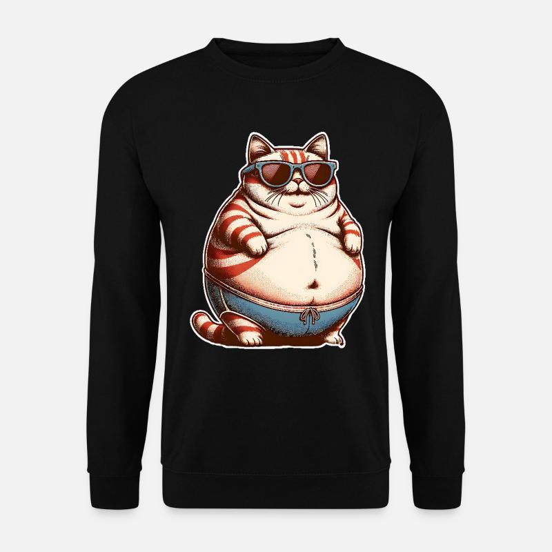 Dicke Katze - Unisex Pullover - Schwarz