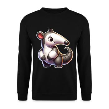 Fourmilier - Sweat-shirt Unisexe - noir - Devant - Alina (178cm) & Michal (187cm)