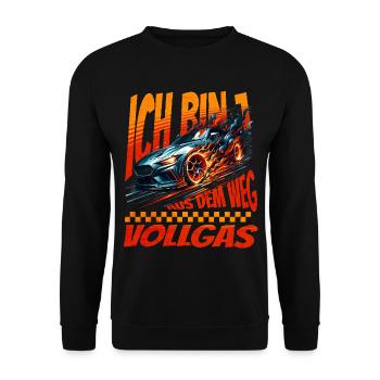 I'm 1 out of the way. Children's birthday racing car - Unisex Sweatshirt - black - Front - Alina (178cm) & Michal (187cm)