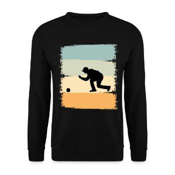 Boule Boccia Boule player - Unisex Sweatshirt - black - Front - Alina (178cm) & Michal (187cm)