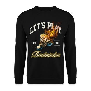 Badminton - Unisex Sweatshirt - black - Front - Alina (178cm) & Michal (187cm)