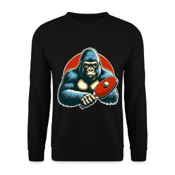 Ping-pong - Sweat-shirt Unisexe - noir - Devant - Alina (178cm) & Michal (187cm)