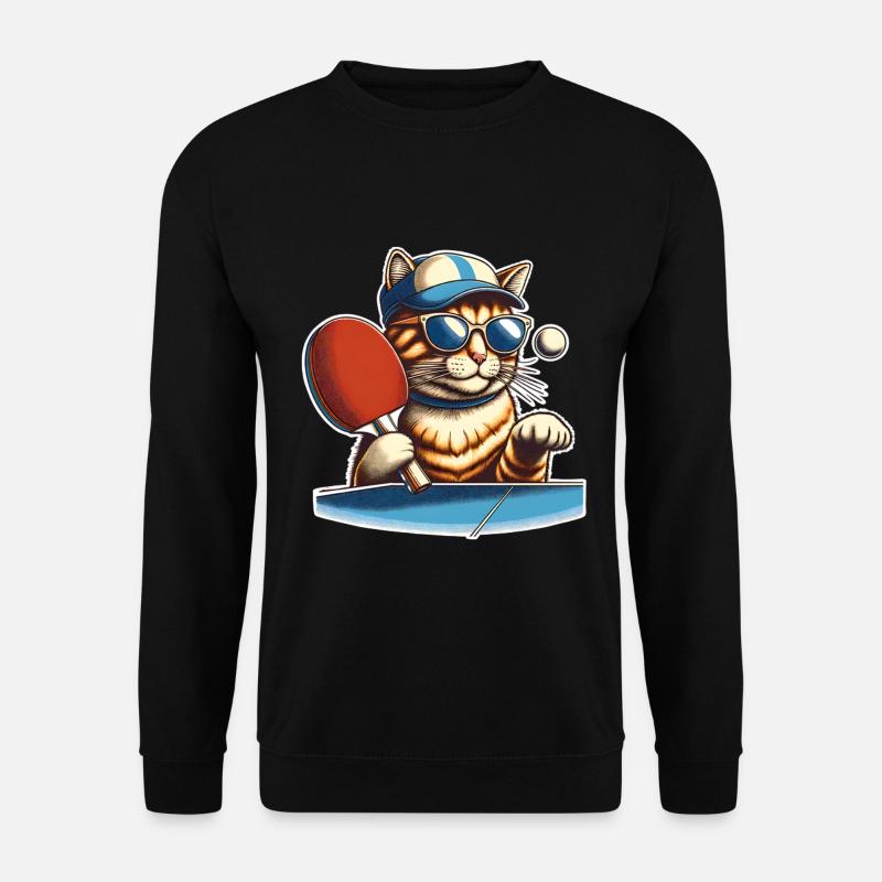 Table tennis cat - Unisex Sweatshirt - black