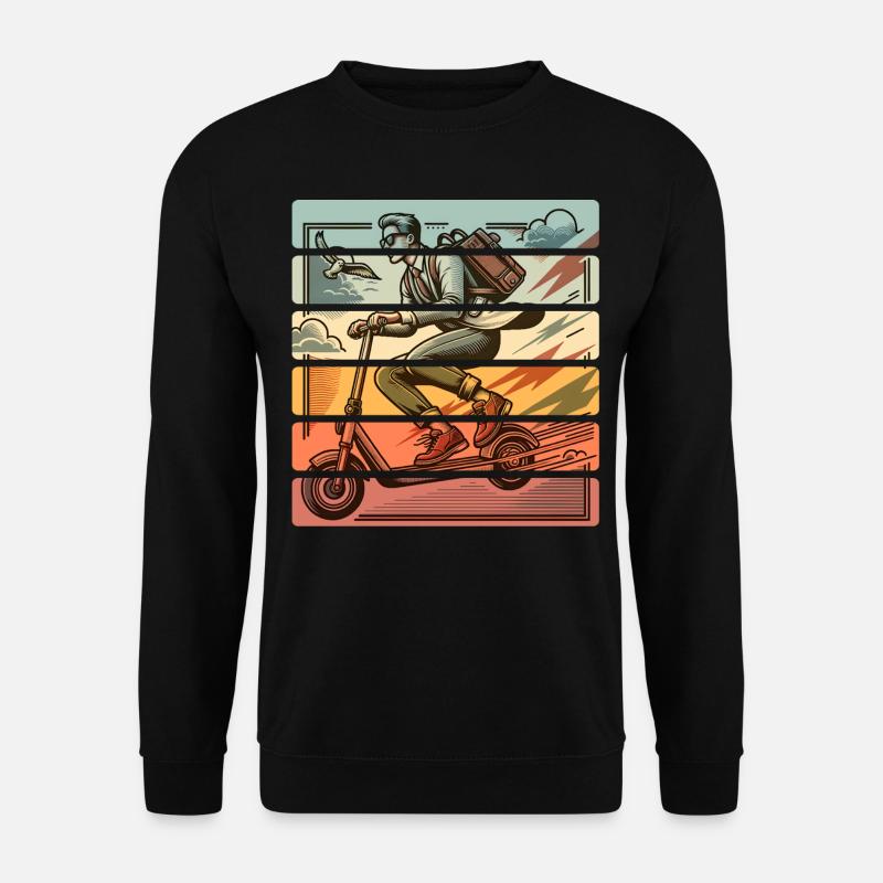 E-Scooter E-Scooter Kick Scooter - Unisex Sweatshirt - black