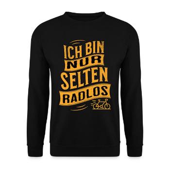 E-Bike E-Biker - Unisex Sweatshirt - black - Front - Alina (178cm) & Michal (187cm)