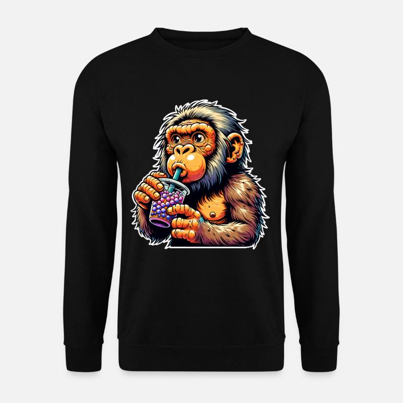 Neanderthal Bubble Tea - Unisex Sweatshirt - black
