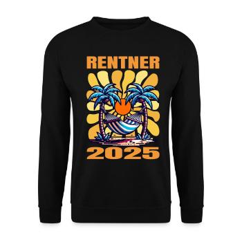 Rentner 2025 - Unisex Pullover - Schwarz - Vorne - Alina (178cm) & Michal (187cm)