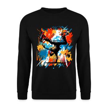 Breakdancing - Unisex Sweatshirt - black - Front - Alina (178cm) & Michal (187cm)