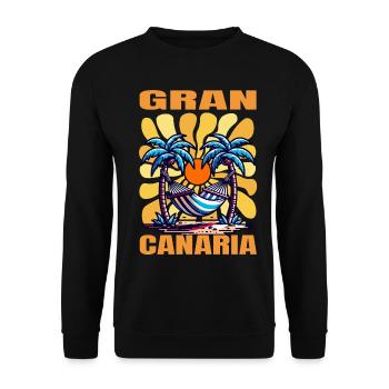 Gran Canaria - Unisex Sweatshirt - black - Front - Alina (178cm) & Michal (187cm)