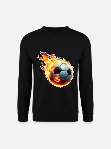 Soccer Flames Ball - Unisex Sweatshirt - black