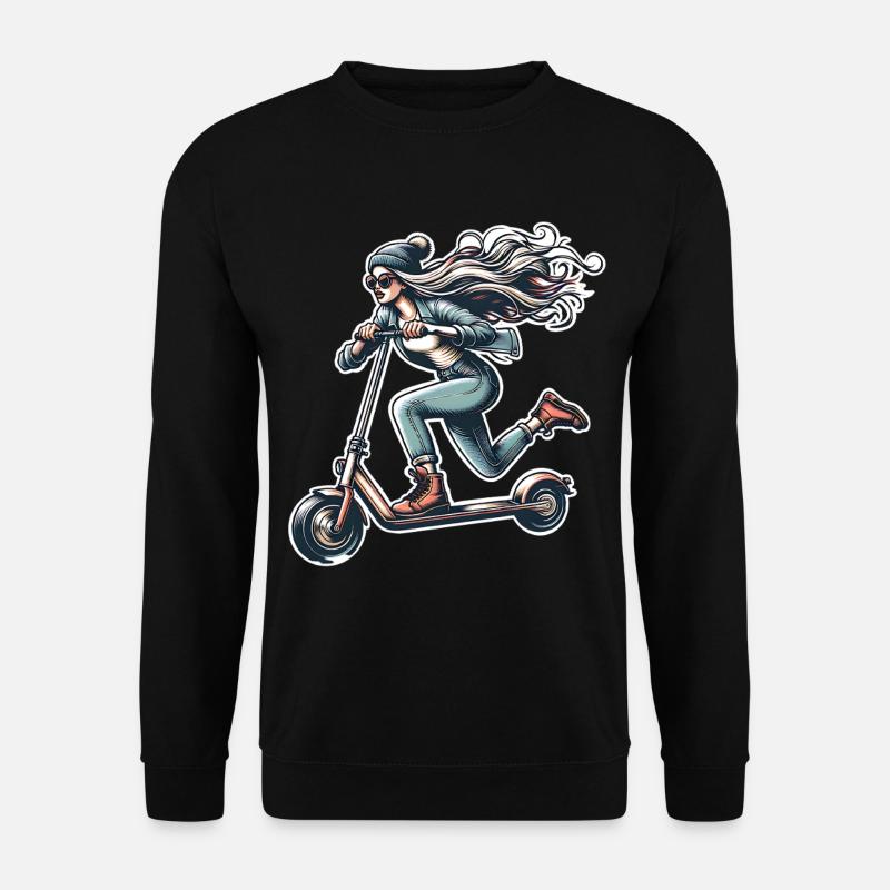 E-Scooter E-Scooter Woman Scooter - Unisex Sweatshirt - black