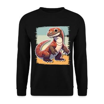 Komodo Dragon - Unisex Pullover - Schwarz - Vorne - Alina (178cm) & Michal (187cm)