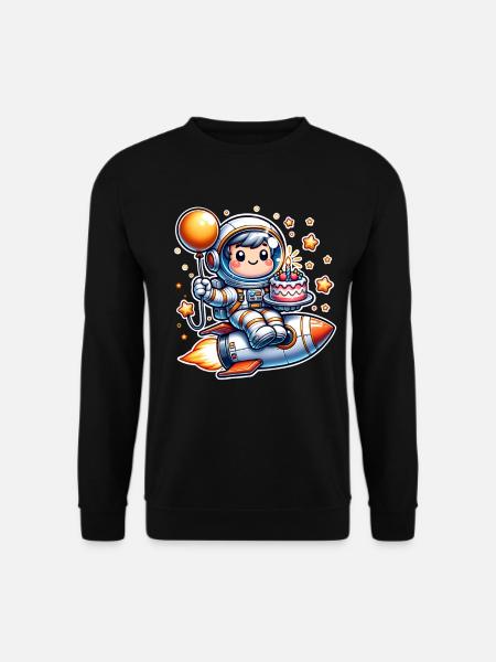 Astronaut Birthday - Unisex Sweatshirt - black