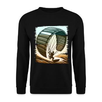 Kitesurf Kitesurfer Kiteboard - Sweat-shirt Unisexe - noir - Devant - Alina (178cm) & Michal (187cm)