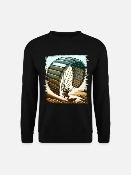 Kitesurf Kitesurfer Kiteboard - Unisex Pullover - Schwarz