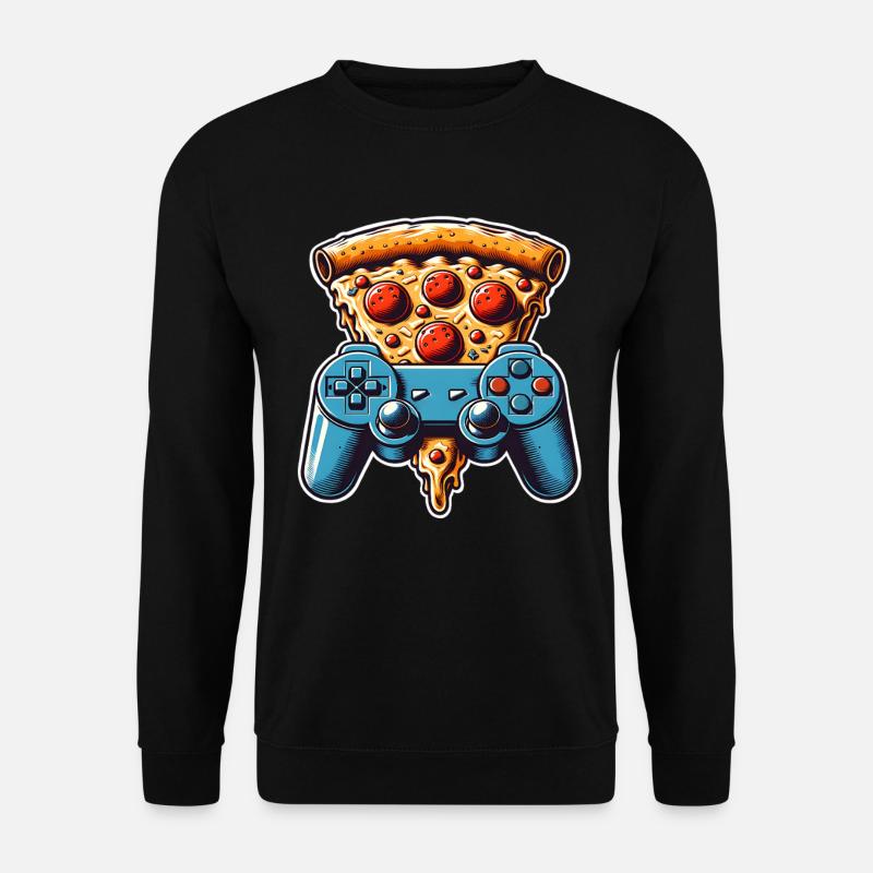 Pizza Gaming Gamer - Unisex Pullover - Schwarz