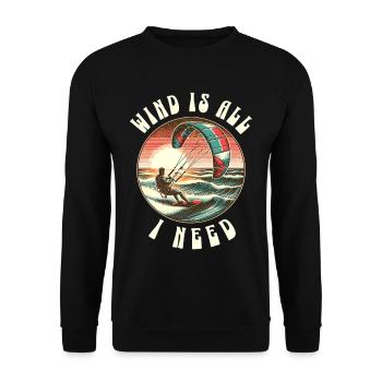 Kitesurf Kitesurfer Kiteboard - Sweat-shirt Unisexe - noir - Devant - Alina (178cm) & Michal (187cm)
